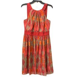Antonio Melani Multicolor Boho Abstract Print Shift Cocktail Dress